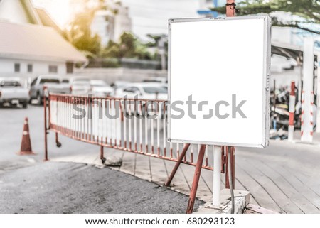 Outdoor billboards, storefront banners or billboards that advertise for daytime.