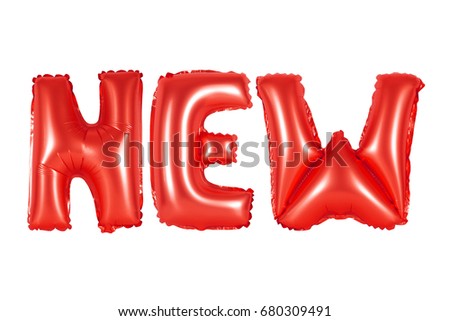 red alphabet balloons, new, red number and letter balloon