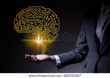 AI (artificial intelligence) concept. Royalty-Free Stock Photo #680326687