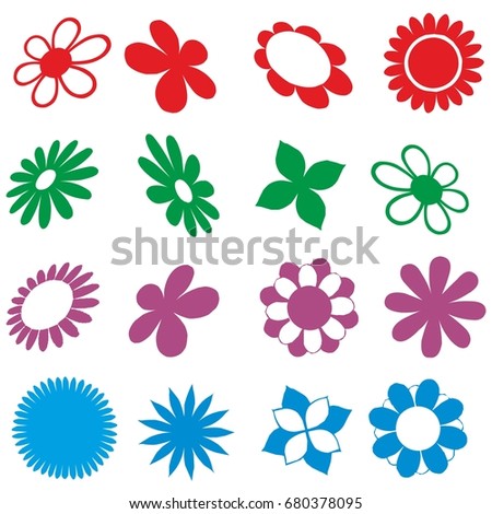 Vector set of floral calligraphic design elements 