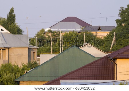 roofs of houses
