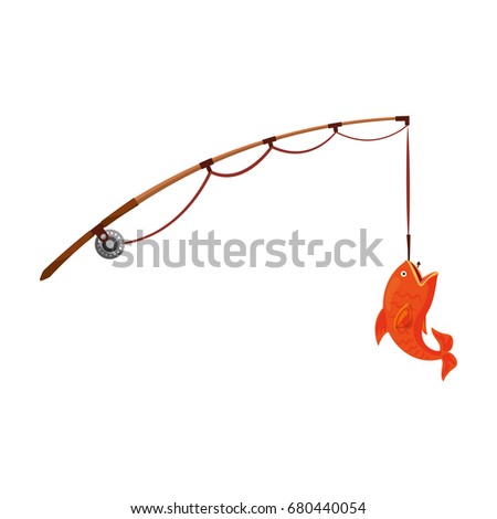 fishing rod isolated icon