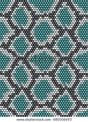 seamless pattern snake skin beads