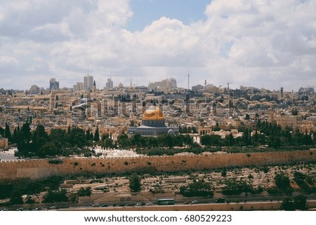 Old City Jerusalem Skyline