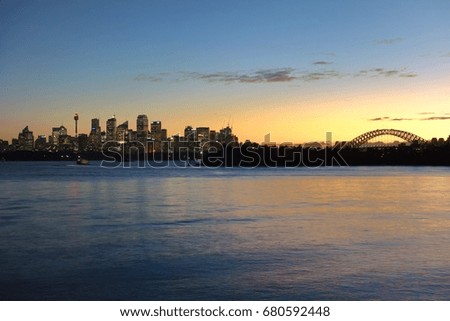 Sydney Skyline sunset