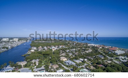 Aerial Del ray Beach, Florida Royalty-Free Stock Photo #680602714