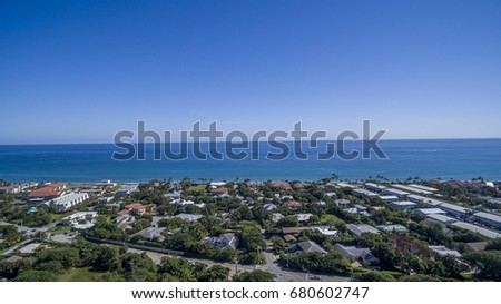 Aerial Del ray Beach, Florida Royalty-Free Stock Photo #680602747