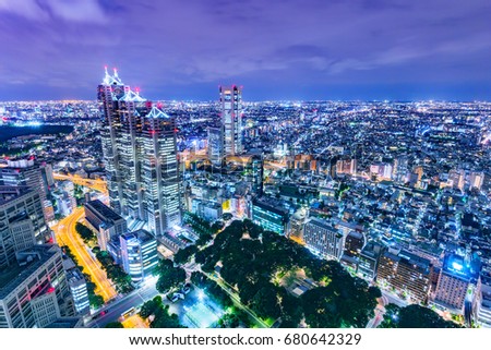 Night view of city