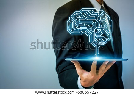 AI (artificial intelligence) concept. Royalty-Free Stock Photo #680657227
