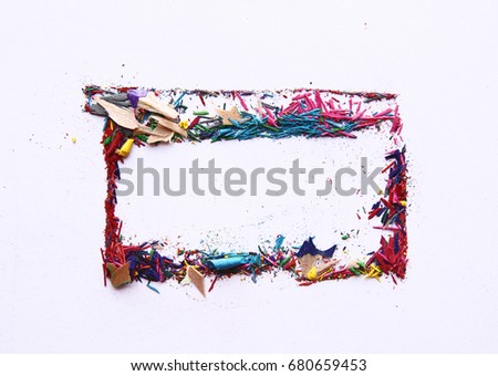 Pencil led, colorful crayon frame image, multiple designs