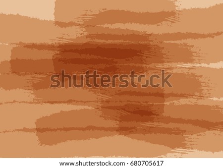 Abstract brown texture. Rectangular watercolour background. Grunge, sketch, ink, paint, graffiti. Vector illustration.