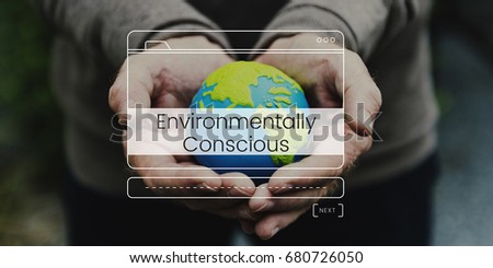 Save environment protection word with website layout banner on globe hands background