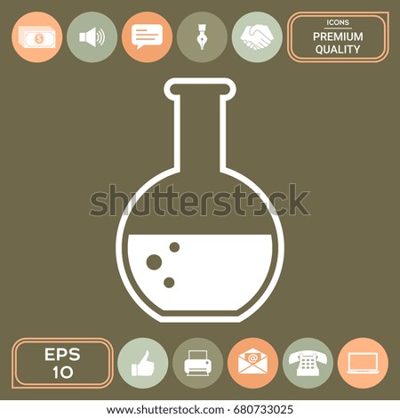 Test-tube with Bubbles symbol icon