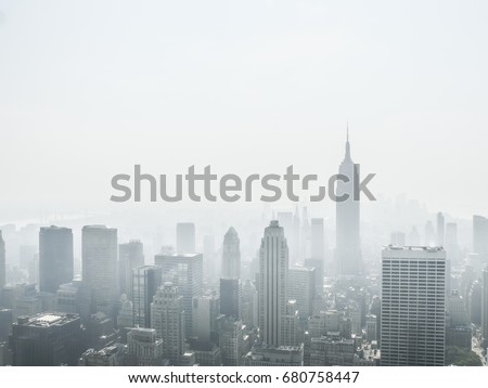 New York under fog