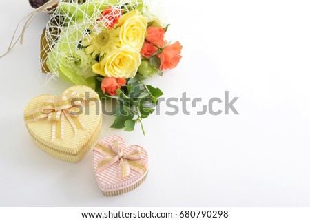 Luxury gift boxes with flowers