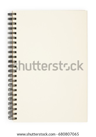 notebook isolated on a white background