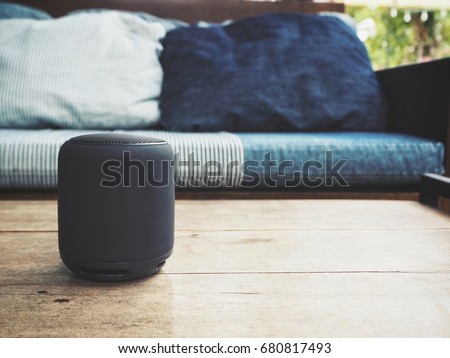 Bluetooth speaker Royalty-Free Stock Photo #680817493