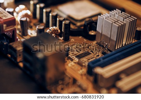 Microprocessor, connectors to the motherboard, processor, CPU, IT technology                              
