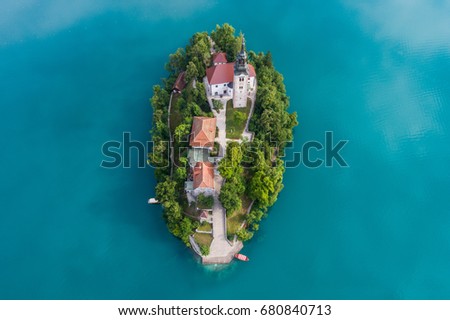 The Church of the Assumption, Bled, Slovenia Royalty-Free Stock Photo #680840713