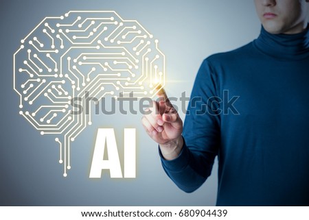 AI (artificial intelligence) concept.
 Royalty-Free Stock Photo #680904439