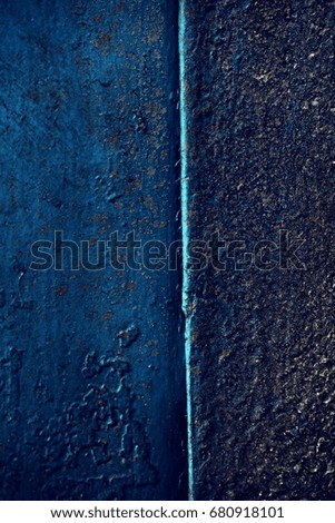 Blue paint metal plate texture and background