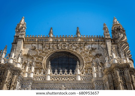 The Cathedral in Seville, the worlds largest gothic cathedral built on the site of a former mosque