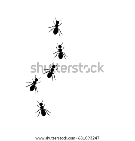ants walking in line.concept of teamwork Royalty-Free Stock Photo #681093247