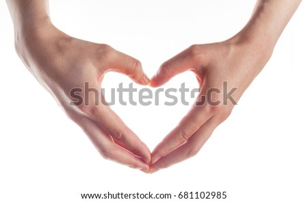 hands heart shape, Expression of love