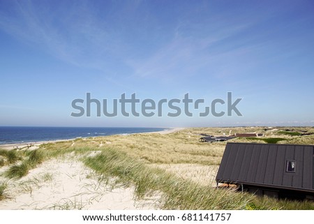 Holiday house on the beach Royalty-Free Stock Photo #681141757