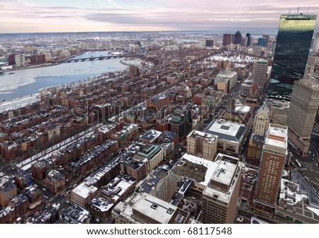 Boston in Massachusetts in The Winter, USA.