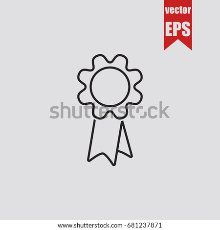 Winner icon in trendy isolated on grey background.Vector illustration.