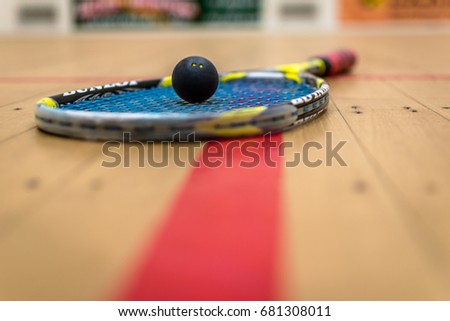 Squash Ball Royalty-Free Stock Photo #681308011