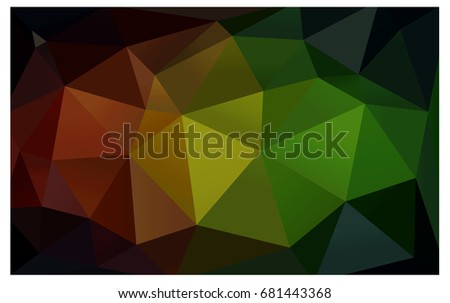 Dark Green, Red vector Pattern.  triangular template. Geometric sample. Repeating routine with triangle shapes. New texture for your design. Pattern can be used for background.