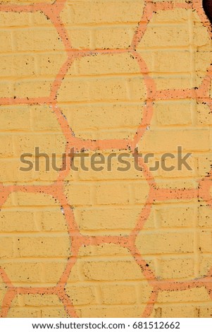 Honeycomb Spray Paint on Brick
