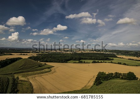 Aerial view from Cley Hill in England