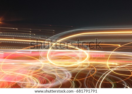 Lighting effect, lines in motion - abstract concept, photo effect