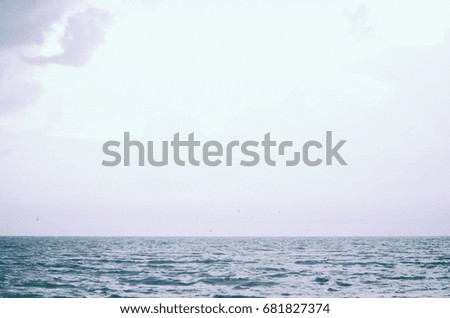 Ocean Horizon with Purple Hues in the Sky