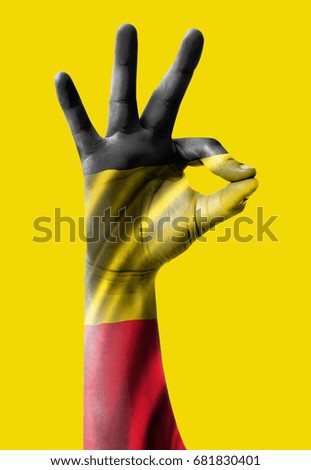 Flags written on hands Belgium, Belgium Flag, Belgium country
