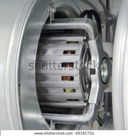 The electromotor of the big centrifugal blower Royalty-Free Stock Photo #68185726