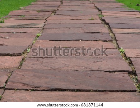 beautiful brick walkway background.