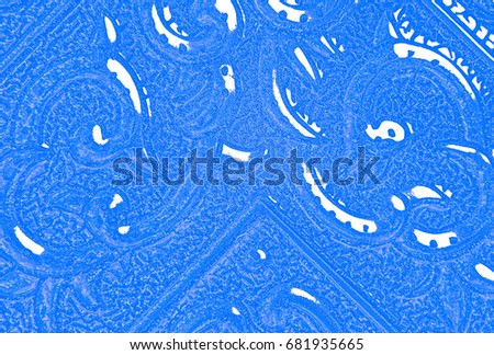 Blue ornament embossed abstraction background
