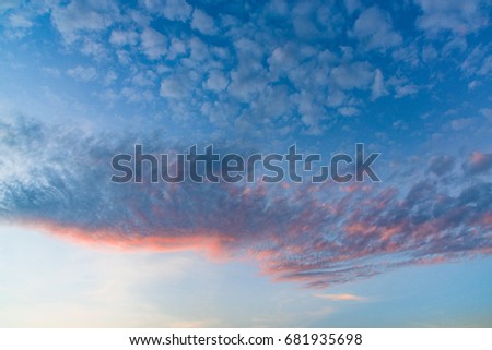 Amazing clouds and sky before sunrise