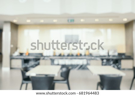 Abstract blur and defocused restaurant and coffee interior for background