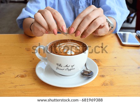Women Enjoyment Coffee Times Concept