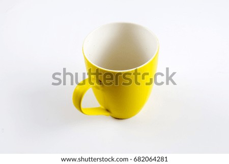 Colored mug isolated on white