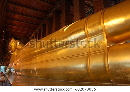 Very Big Thai Golden Buddha Statue, in Bangkok, Thailand