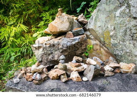Sculpture on a rock