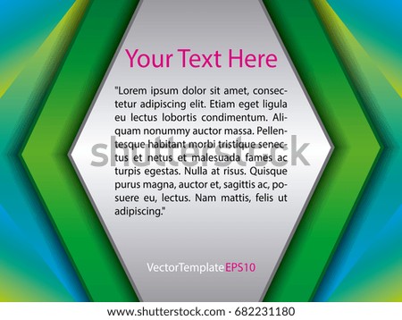 Template Green, Silver and Blue Pattern