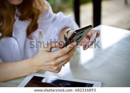Woman using laptop payment by credit card shopping online  