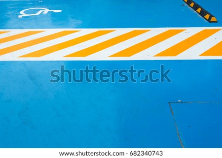 Parking space reserved for handicapped person
